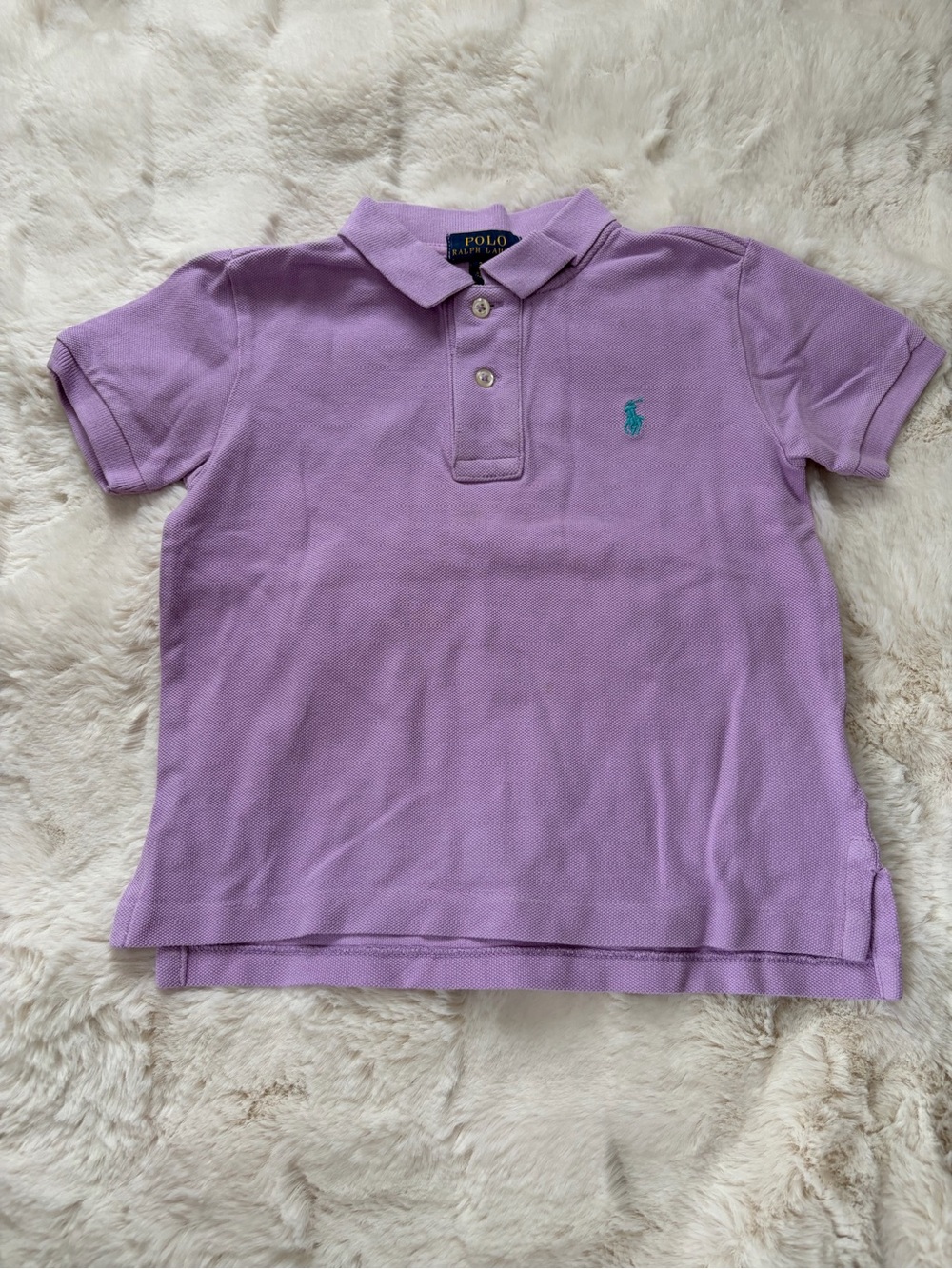 Polo by Ralph Lauren Lavender Short Sleeve Polo with Teal Pony